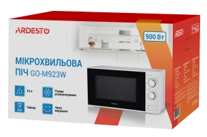 Мікрохвильова піч ARDESTO, 23л, мех.керув., 900Вт, відкр.кнопкою, білий №7