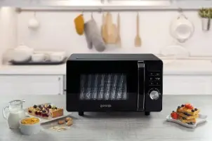Мікрохвильова піч Gorenje, 20л, електр. керув., 700Вт, гриль, дисплей, чорний №3