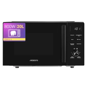 Микроволновая печь ARDESTO, 20л, электр.управл., 800Вт, гриль, дисплей, откр.ручкой, черный №2
