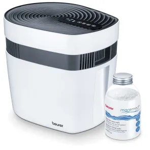 Очисник повітря Beurer Maremed, 50м2, 150м3/год, дисплей, 2-грубої очистки+1 водяний, створення морського клімату, білий №1