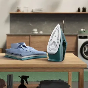 утюг Electrolux, 2600Вт, 330мл, паровой удар 210гр, керам. подошва, зеленый №1