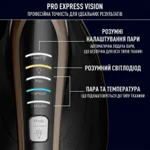 утюг-парогенератор Tefal Pro Express Vision, 3000Вт, 1200мл, паровой удар -800гр, постоянный пар - 180гр, керам. подошва, черно-золотой