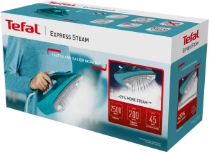 утюг Tefal Express Steam, 2500Вт, 270мл, паровой удар -200гр, постоянная пара – 45гр, керам. подошва, бирюзовый №2