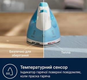 Праска Electrolux, 2300Вт, 250мл, паровий удар 110гр, керам. підошва, синьо-білий №3