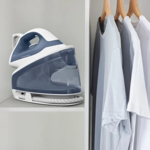 утюг-парогенератор Tefal Optimal, 2200Вт, 1200мл, паровой удар -190гр, постоянный пар - 110гр, керам. подошва, бело-синий №6