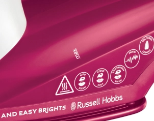 утюг Russell Hobbs Light&Easy Brights Berry, 2600Вт, 240мл, паровой удар -115гр, постоянная пара - 35гр, керам. подошва, малиновый №8