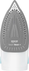 утюг Sencor, 2000Вт, 220мл, паровой удар -80гр, постоянная пара - 15гр, керам. подошва, бело-синий №5