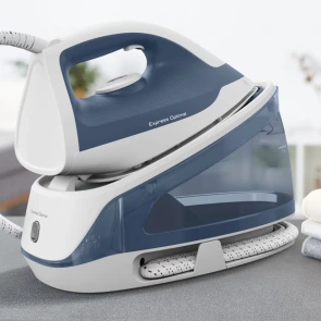 утюг-парогенератор Tefal Optimal, 2200Вт, 1200мл, паровой удар -190гр, постоянный пар - 110гр, керам. подошва, бело-синий №7