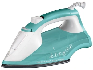утюг Russell Hobbs Light & Easy, 2400Вт, 240мл, паровой удар -30гр, постоянная пара - 110гр, Anti-calc, нерж. сталь, бирюзовый №1