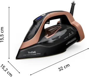 утюг Tefal Ultimate Power Pro, 3200Вт, 350мл, паровой удар -300гр, постоянный пар - 85гр, керам. подошва, черно-золотой №4