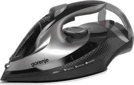 утюг Gorenje, 3250Вт, 420мл, паровой удар-250гр, верт. отпаривание, антинакипь, автоотключение, керам. подошва, черный