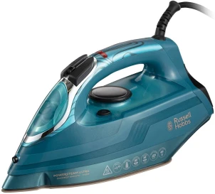утюг Russell Hobbs Powersteam Ultra Coconut Smooth, 3100Вт, 350мл, паровой удар -230гр, самоочищение, керам. подошва, голубой №1