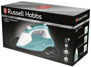 утюг Russell Hobbs Light & Easy, 2400Вт, 240мл, паровой удар -30гр, постоянная пара - 110гр, Anti-calc, нерж. сталь, бирюзовый №9