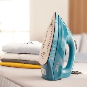 утюг Russell Hobbs Powersteam Ultra Coconut Smooth, 3100Вт, 350мл, паровой удар -230гр, самоочищение, керам. подошва, голубой №7