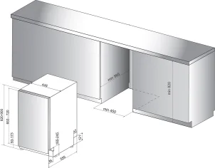 Посудомоечная машина Whirlpool встроенная, 10компл., A++, 45см, дисплей, белый №3