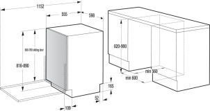 Посудомийна машина Gorenje вбудовувана, 16компл., A+++, 60см, інвертор,Wi-Fi, AquaStop, сенсорн.упр, 3и кошики, білий №4