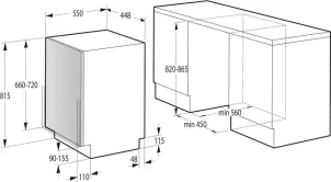 Посудомийна машина Gorenje вбудовувана, 9компл., A++, 45см, білий №6
