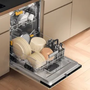 Посудомоечная машина Whirlpool встроенная, 14компл., A+++, 60см, дисплей, 3й корзина, белая №8