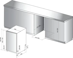 Посудомоечная машина Hotpoint встроенная, 10компл., A++, 45см, дисплей, 3й корзина, белая №10