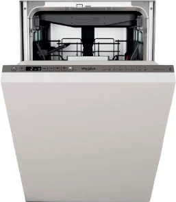 Посудомийна машина Whirlpool вбудована, 10компл., A+++, 45см, дисплей, інвертор, 3й кошик, білий №1