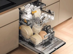 Посудомоечная машина Whirlpool встроенная, 14компл., A+++, 60см, дисплей, 3й корзина, белая №7