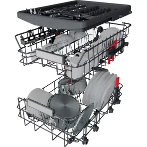 Посудомийна машина Whirlpool вбудована, 10компл., A+++, 45см, дисплей, інвертор, 3й кошик, білий №3