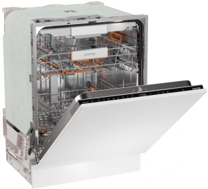 Посудомоечная машина Gorenje встраиваемая, 16компл., A+++, 60см, инвертор, Wi-Fi, AquaStop, сенсорн.упр, 3и корзины, белый №4