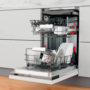 Посудомийна машина Whirlpool вбудована, 10компл., A+++, 45см, дисплей, інвертор, 3й кошик, білий №8