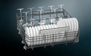 Посудомоечная машина Siemens встроенная, 14компл., A+++, 60см, дисплей, 3й корзина, Zeolith, белый №5
