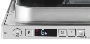 Посудомоечная машина Hotpoint встроенная, 10компл., A++, 45см, дисплей, 3й корзина, белая №8