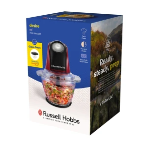 Измельчитель Russell Hobbs Desire Red, 200Вт, чаша-500мл, стекло, корпус-пластик, красный №9