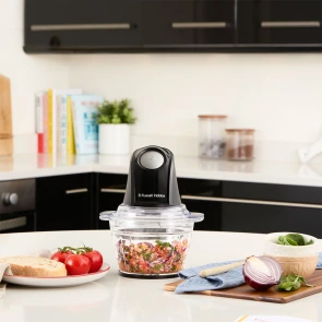 Измельчитель Russell Hobbs Desire Matte Charcoal, 200Вт, чаша-500мл, стекло, корпус-пластик, черный №7