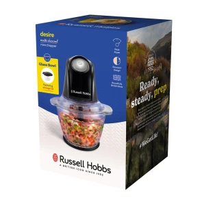 Измельчитель Russell Hobbs Desire Matte Charcoal, 200Вт, чаша-500мл, стекло, корпус-пластик, черный №8