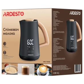 Спінювач-підігрівач Ardesto 500Вт, ємність резервуару-500мл, LED-дисплей, чорний №10