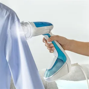Відпарювач Tefal компактний Pure Tex 4в1 , 1700Вт, 200мл, постійна пара - 30гр, керам. підошва, біло-блакитний №10