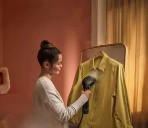 Отпариватель Philips компактный, 1500Вт, 100 и 200мл, постоянная пара – 28гр, керам. подошва, черный №10