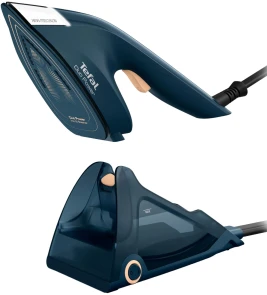 Відпарювач Tefal компактний Duo Power 2в1, 1700Вт, 400мл, паровий удар -180гр, постійна пара - 25гр, керам. підошва, синій №1