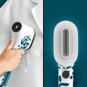 Відпарювач Tefal компактний Pure Pop Home & Travel, 1300Вт, 70мл, постійна пара - 20гр, біло-синій №8