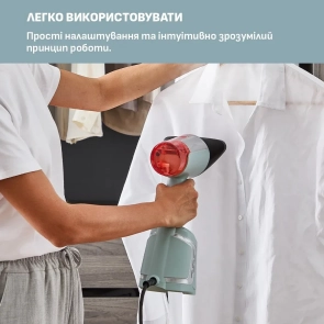 Отпариватель Tefal компактный AeroSteam, 1400Вт, 100мл, постоянная пара – 20гр, светло-зеленый №8