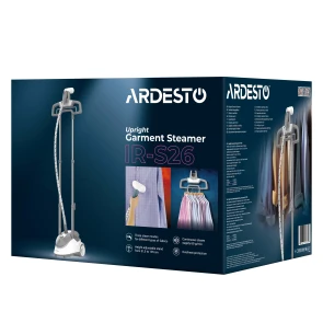 Отпариватель ARDESTO вертикальный IR-S26, 1800Вт, 2600мл, вешалка, нерж. сталь, белый+серый №11