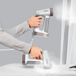 Відпарювач Tefal компактний Pure Force 2в1, 1800Вт, 180мл, постійна пара - 35гр, керам. підошва, білий №10