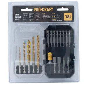Набір свердл та біт Procraft DBS18 №3