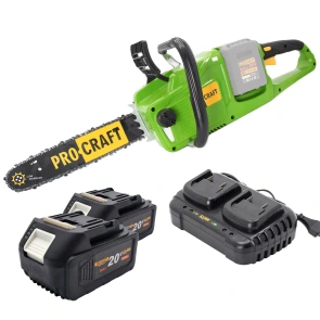 Акумуляторна ланцюгова пилка Procraft PCA40/2 (2 акб 4Аг + ЗП 20/2) №1
