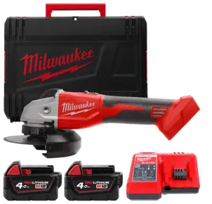 Угловая шлифмашина аккумуляторная MILWAUKEE, M18 BLSAG125X-402X, диаметр 125 мм (+ заряд.устройство, 2 акум., HD кейс) №1