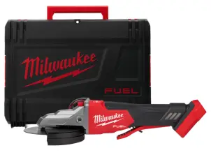 Углошлифовальная машина MILWAUKEE 125 мм с плоским редуктором M18FSAGF125XPDB-0X (+ рукоятка, защитная кожух, бескл. гайка, 2 защитная эк. №1