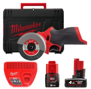 Субкомпактная отрезная многофункциональная машина MILWAUKEE M12 FCOT-422X FUEL 4933464619 (+ заряд.устройство, 2 акум., HD кейс) №1