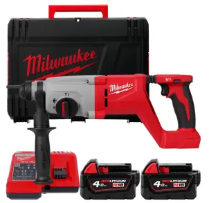 Перфоратор аккумуляторный бесщеточный SDS PLUS Milwaukee M18 BLHACD26-402X (+ зарядное устройство, 2 акум., HD кейс) №1