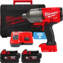 Гайкокрут высокомоментный MILWAUKEE 3/4 дюйма(2034Нм) M18 FUEL ONEFHIWF34-502X ONE-KEY (+ заряд.прис, 2 акум.X 5Ач, HD Кейс)