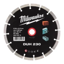Диск алмазний для твердого Бетону, Бетонних блоків та каменю DUH 230 MILWAUKEE