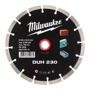 Диск алмазний для твердого Бетону, Бетонних блоків та каменю DUH 230 MILWAUKEE №1
